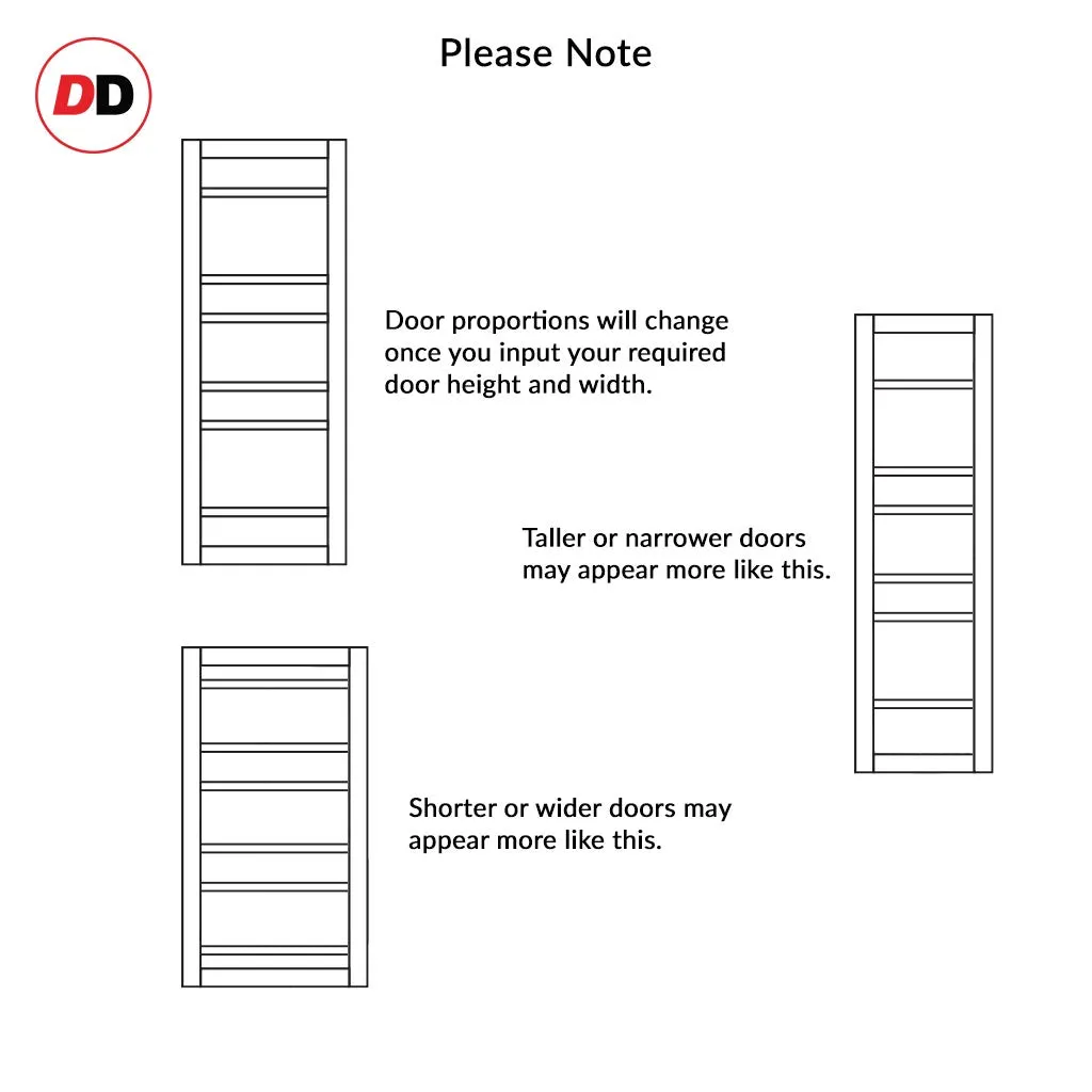 Bespoke Handmade Eco-Urban® Metropolitan 7 Pane Double Absolute Evokit Pocket Door DD6405SG Frosted Glass - Colour Options