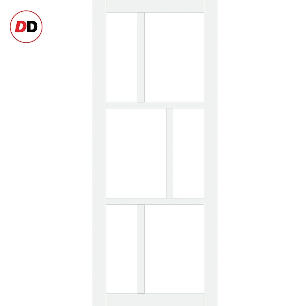 Bespoke Handmade Eco-Urban® Milan 6 Pane Single Absolute Evokit Pocket Door DD6422SG Frosted Glass - Colour Options