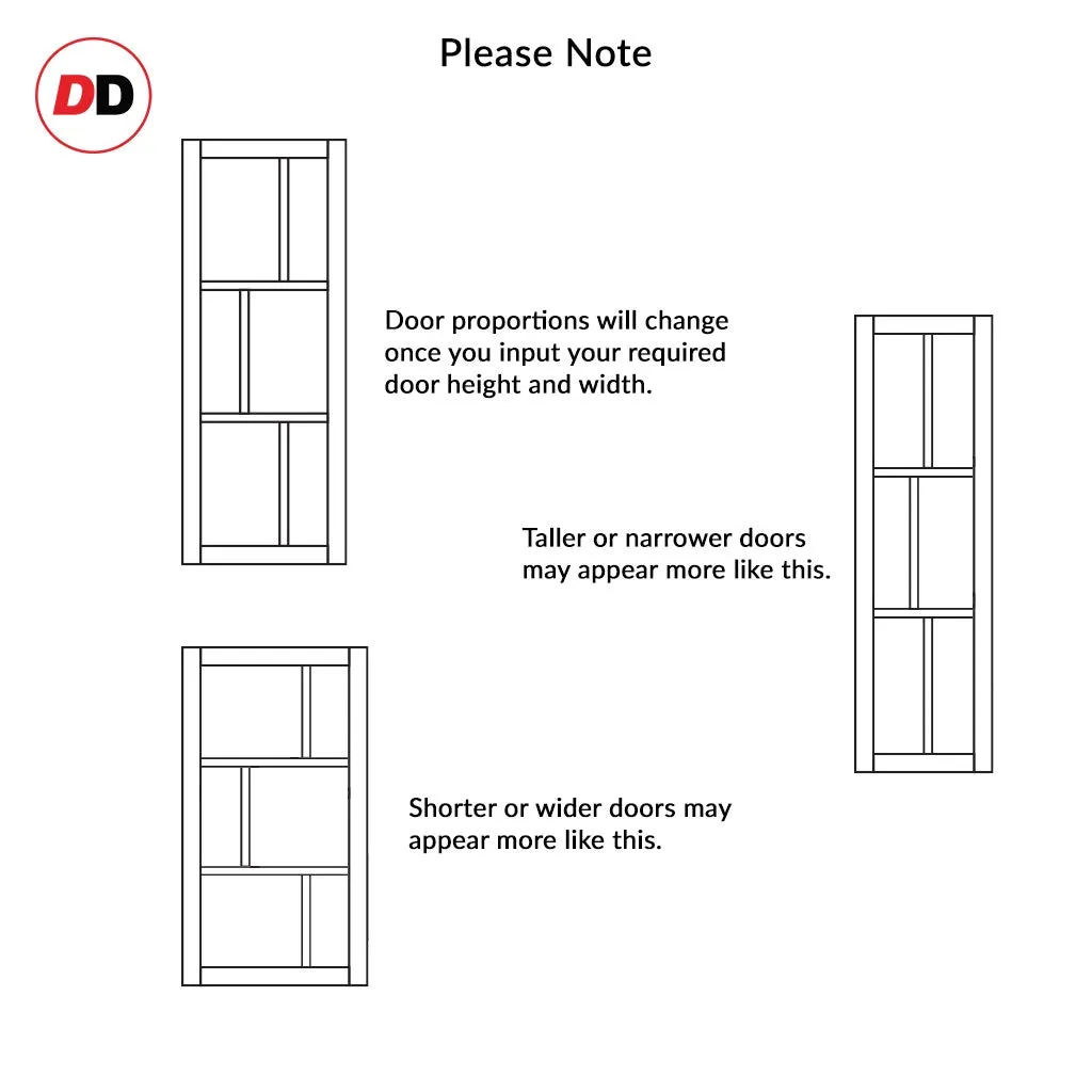 Bespoke Handmade Eco-Urban® Milan 6 Pane Single Absolute Evokit Pocket Door DD6422SG Frosted Glass - Colour Options