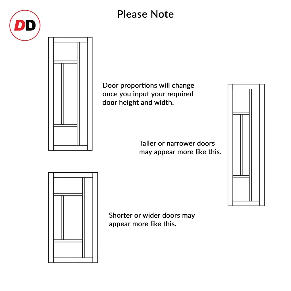 Bespoke Handmade Eco-Urban® Morningside 5 Panel Double Evokit Pocket Door DD6437 - Colour Options