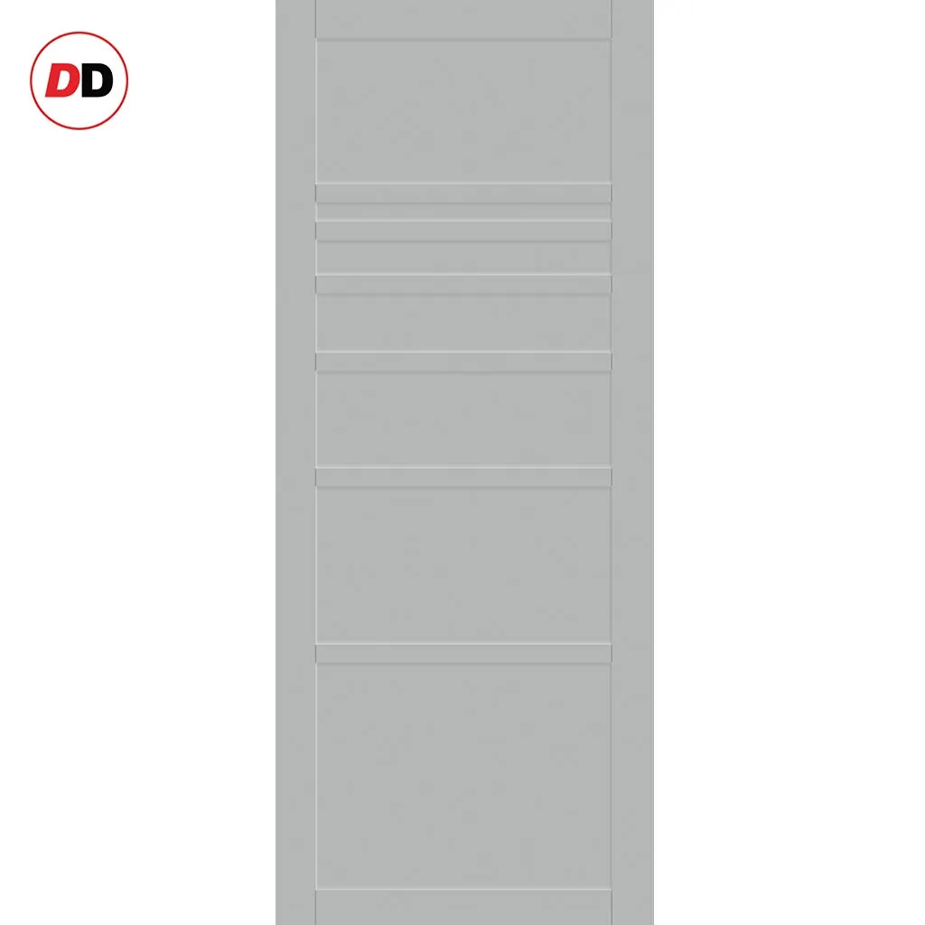 Bespoke Handmade Eco-Urban® Oslo 7 Panel Double Evokit Pocket Door DD6400 - Colour Options