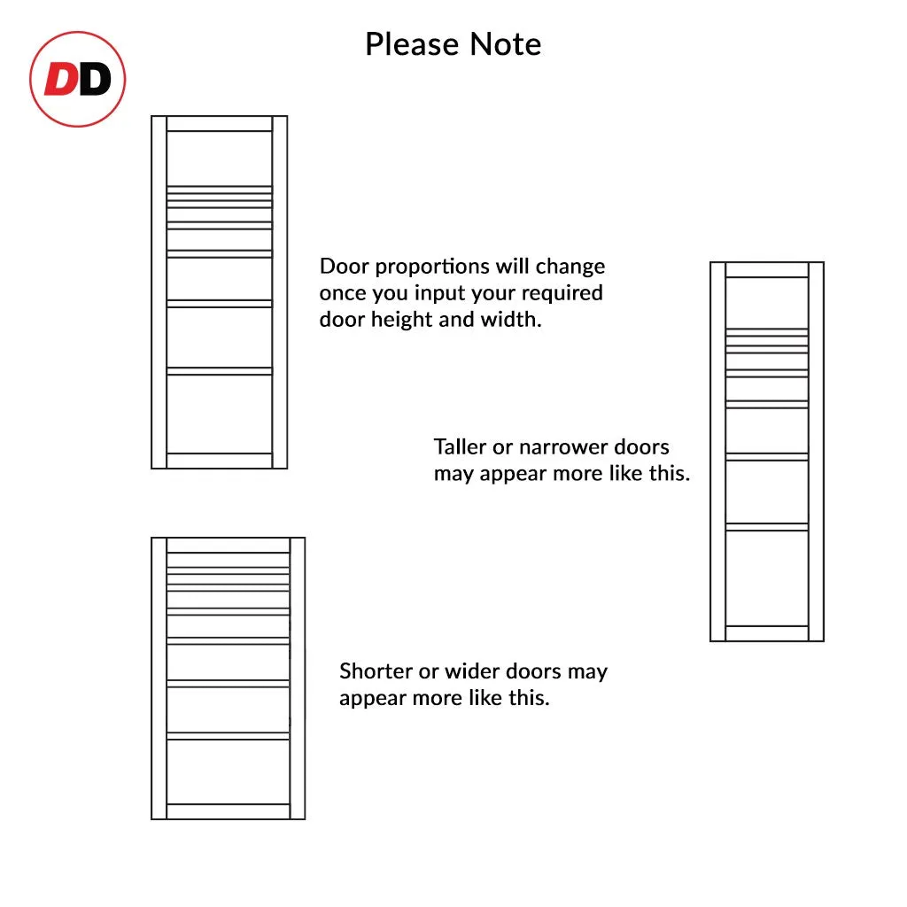 Bespoke Handmade Eco-Urban® Oslo 7 Panel Double Evokit Pocket Door DD6400 - Colour Options