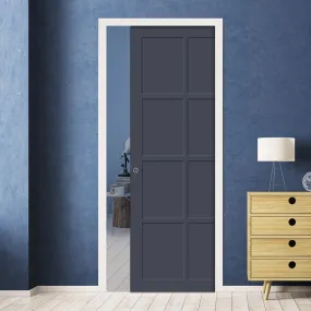 Bespoke Handmade Eco-Urban® Perth 8 Panel Single Evokit Pocket Door DD6318 - Colour Options