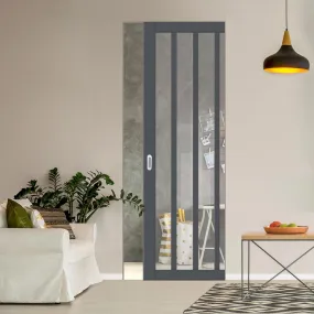 Bespoke Handmade Eco-Urban® Sintra 4 Pane Single Absolute Evokit Pocket Door DD6428G Clear Glass - Colour Options