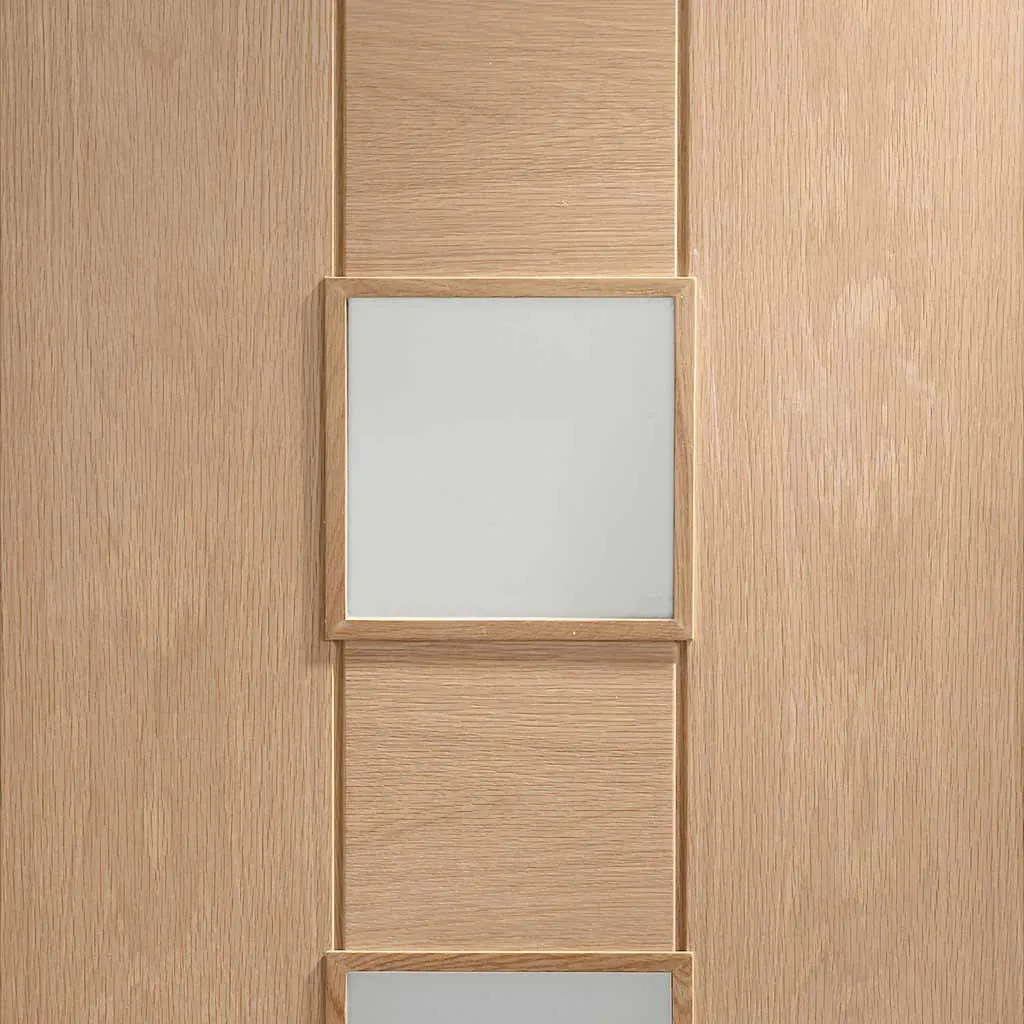 Bespoke Messina Oak Glazed 2 Door Maximal Wardrobe and Frame Kit