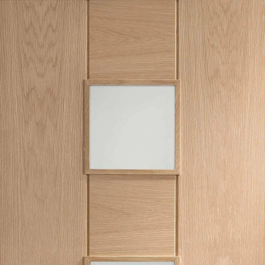 Bespoke Messina Oak Glazed 2 Door Maximal Wardrobe and Frame Kit