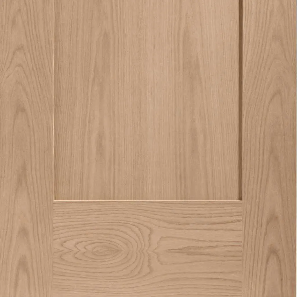 Bespoke P10 Oak 1 Panel 2 Door Maximal Wardrobe and Frame Kit - Prefinished