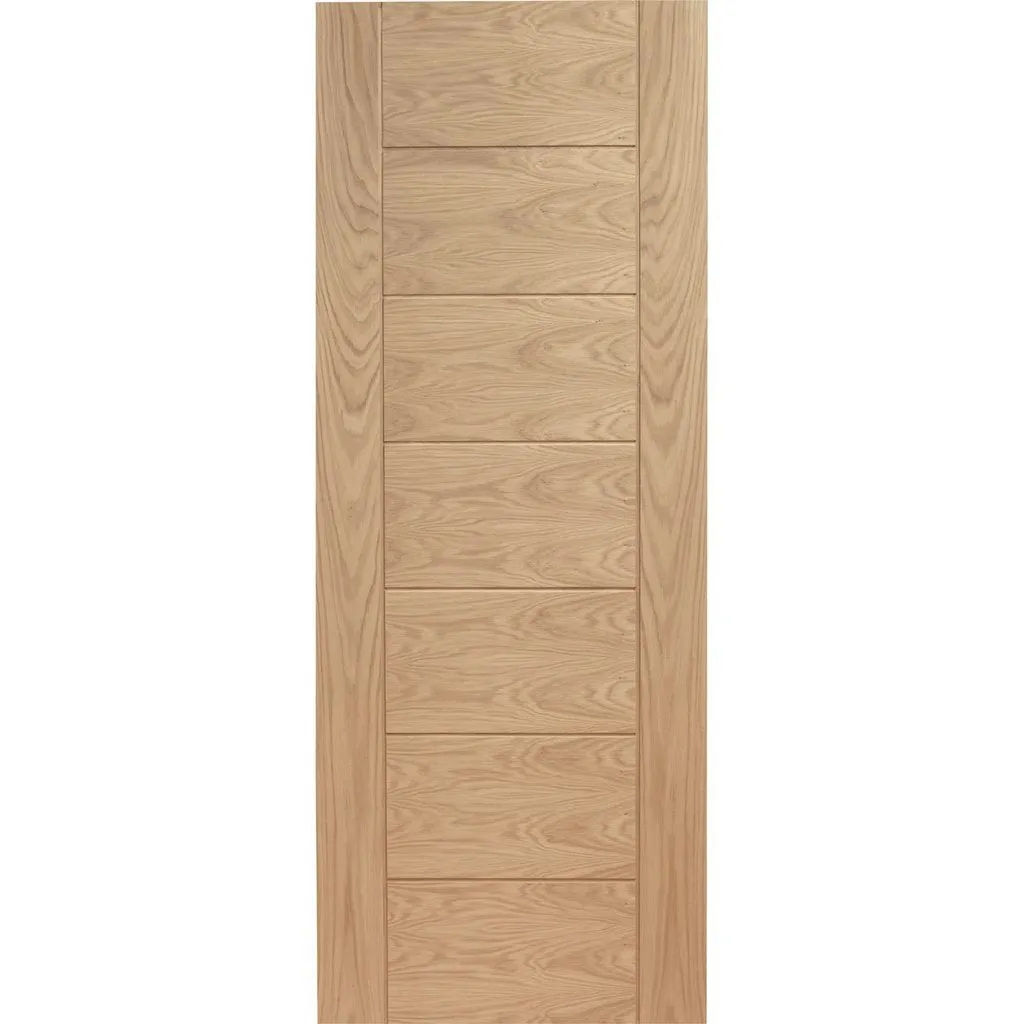 Bespoke Palermo Flush Oak Double Pocket Door - Panel Effect