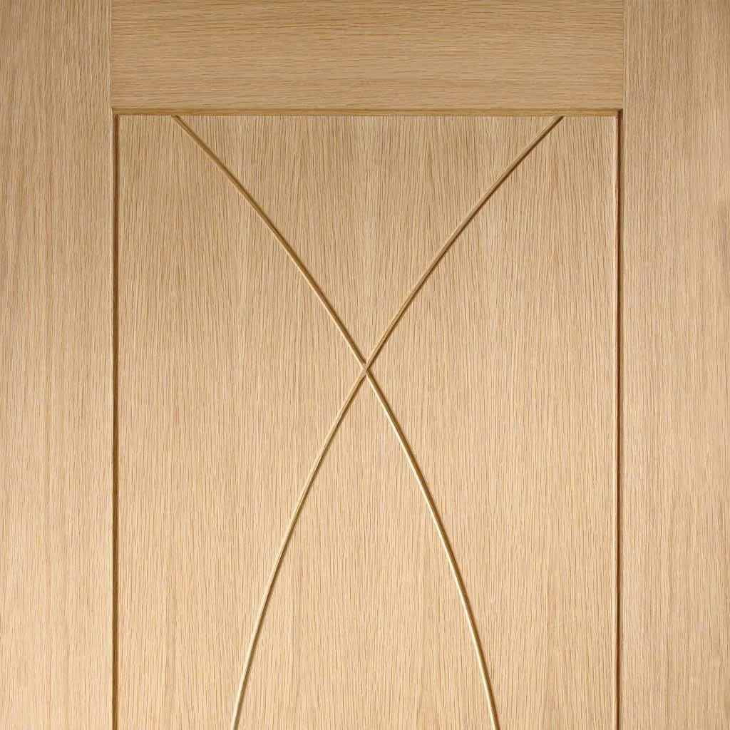 Bespoke Pass-Easi Pesaro Oak Flush - 2 Sliding Doors and Frame Kit - Prefinished