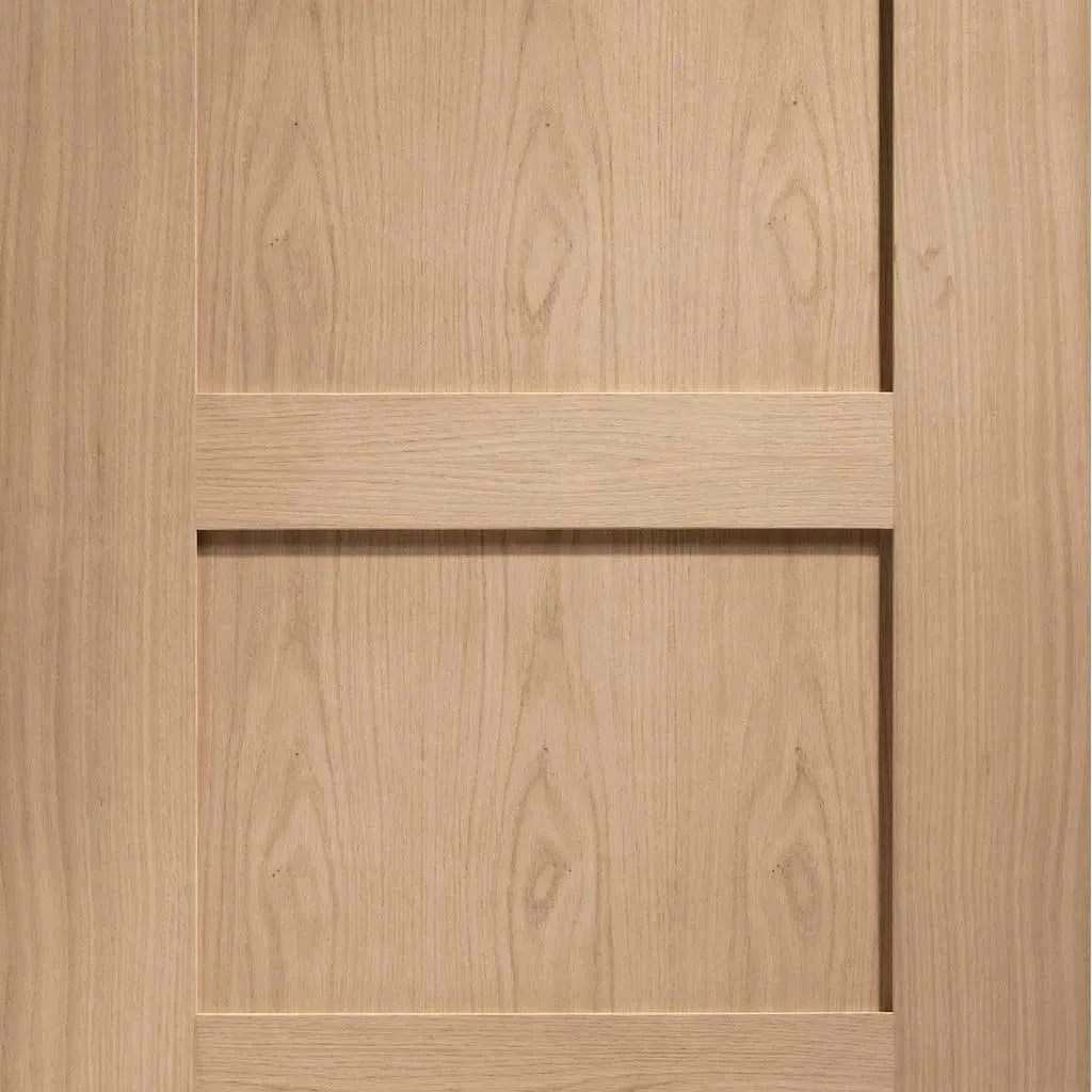 Bespoke Pass-Easi Shaker Oak 4 Panel - 2 Sliding Doors and Frame Kit - Prefinished