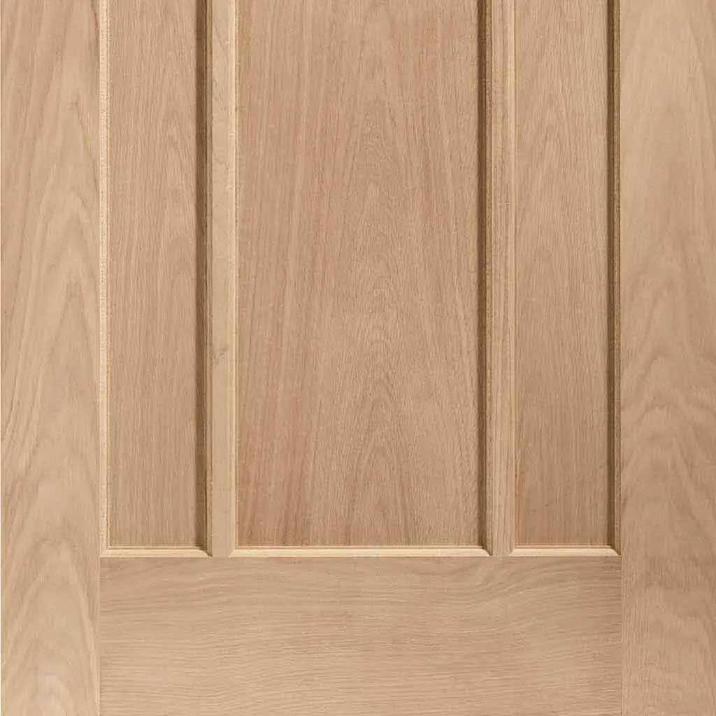 Bespoke Pass-Easi Worcester Oak 3 Panel - 2 Sliding Doors and Frame Kit - Prefinished