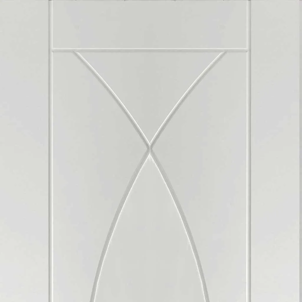 Bespoke Pesaro Flush Single Frameless Pocket Door - White Primed