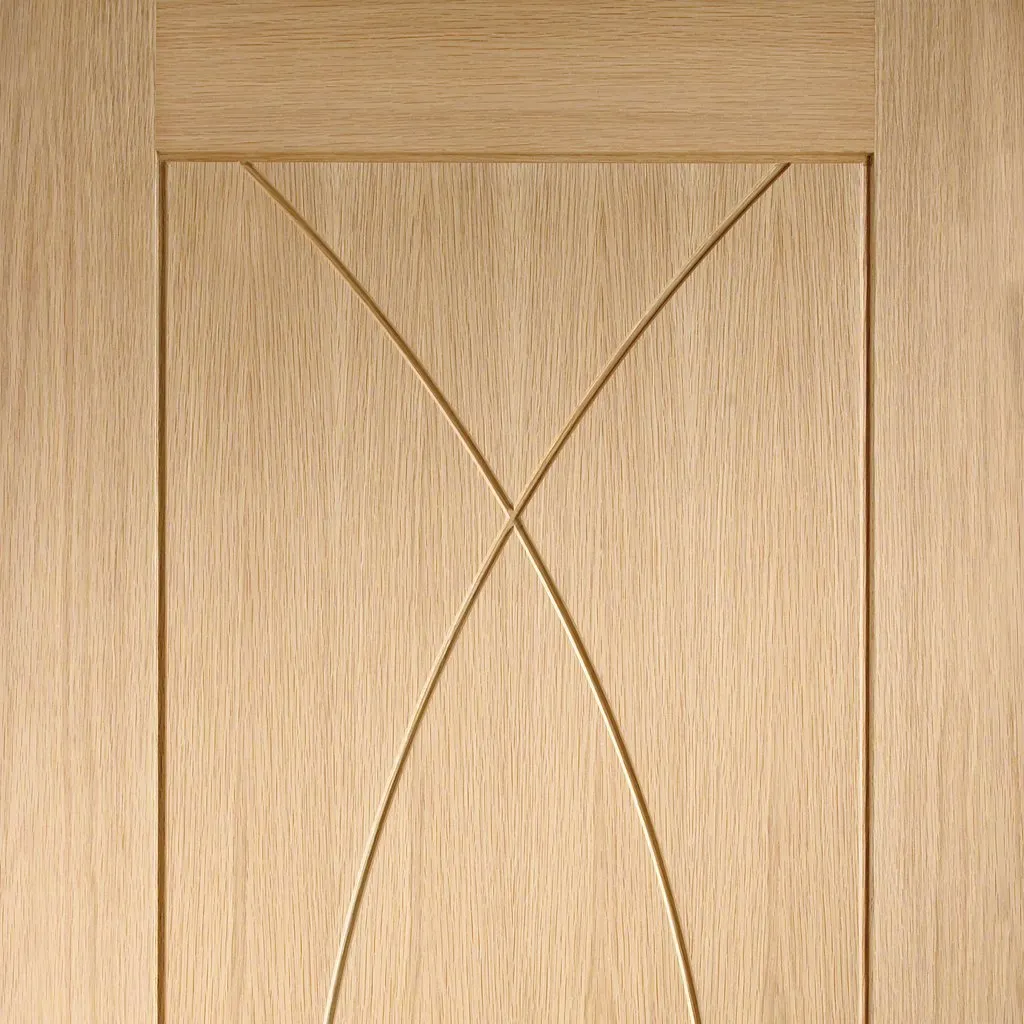 Bespoke Pesaro Oak Flush Single Pocket Door - Prefinished