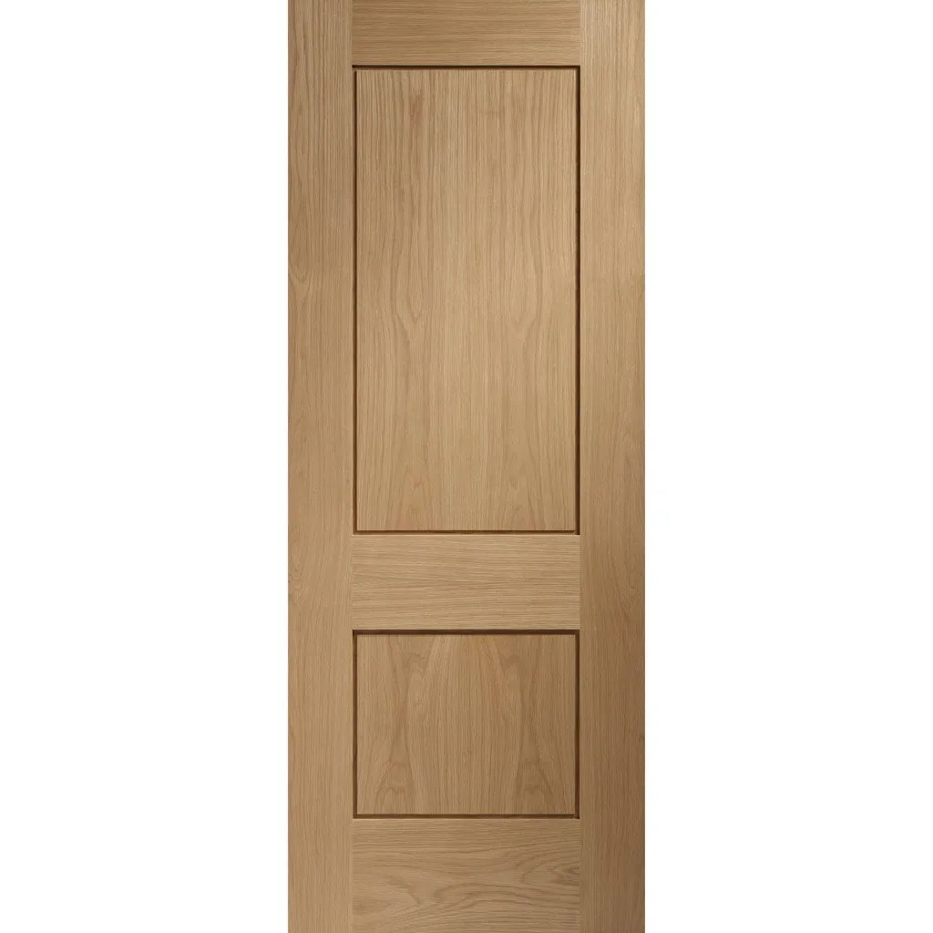 Bespoke Piacenza Oak 2P Flush Double Frameless Pocket Door - Groove Design