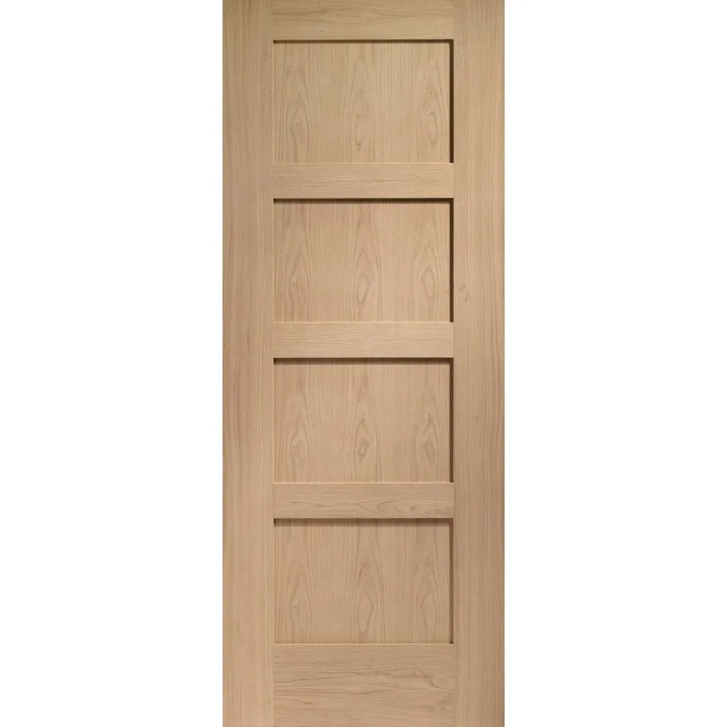 Bespoke Shaker Oak 4 Panel Single Pocket Door