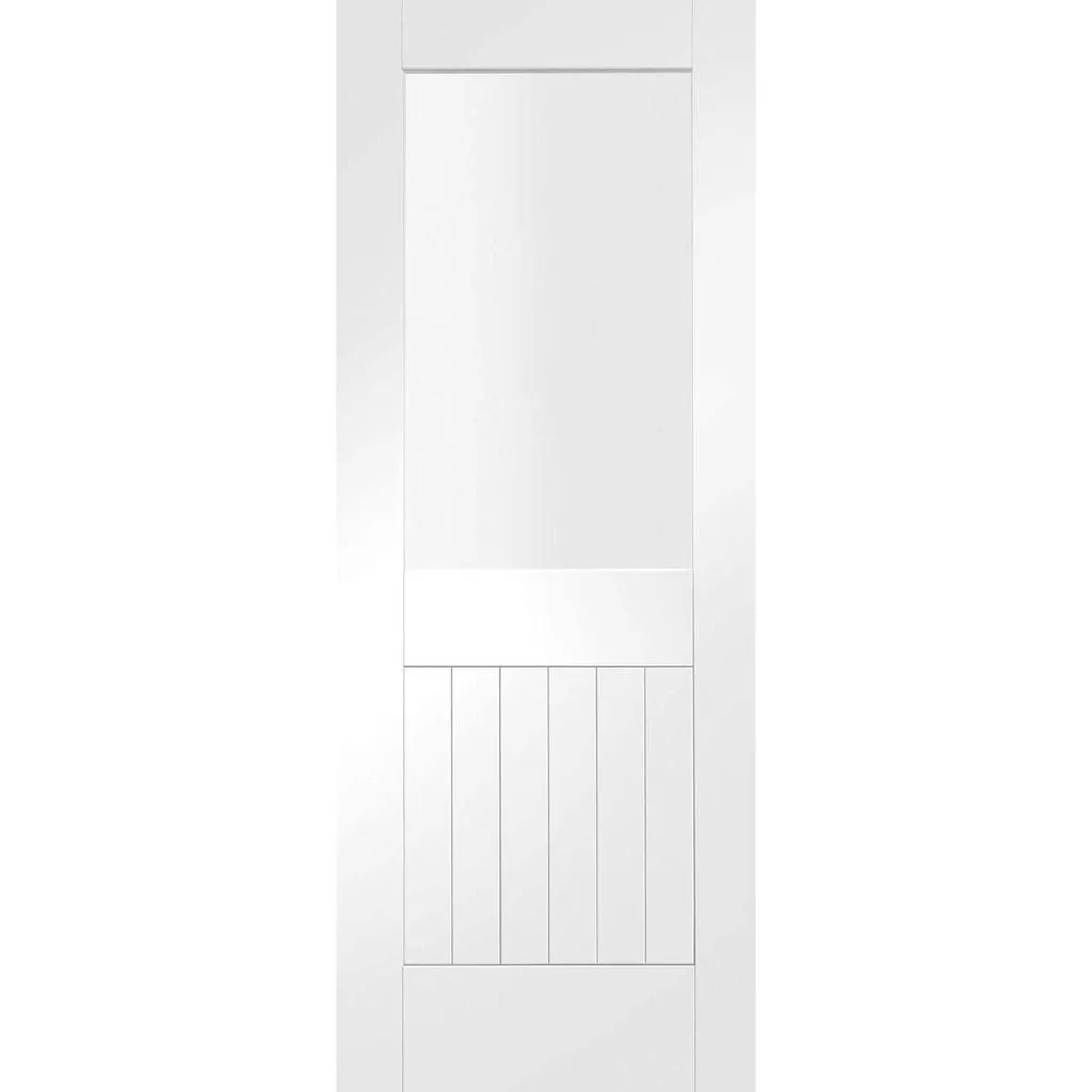 Bespoke Suffolk Glazed 3 Door Maximal Wardrobe and Frame Kit - White Primed