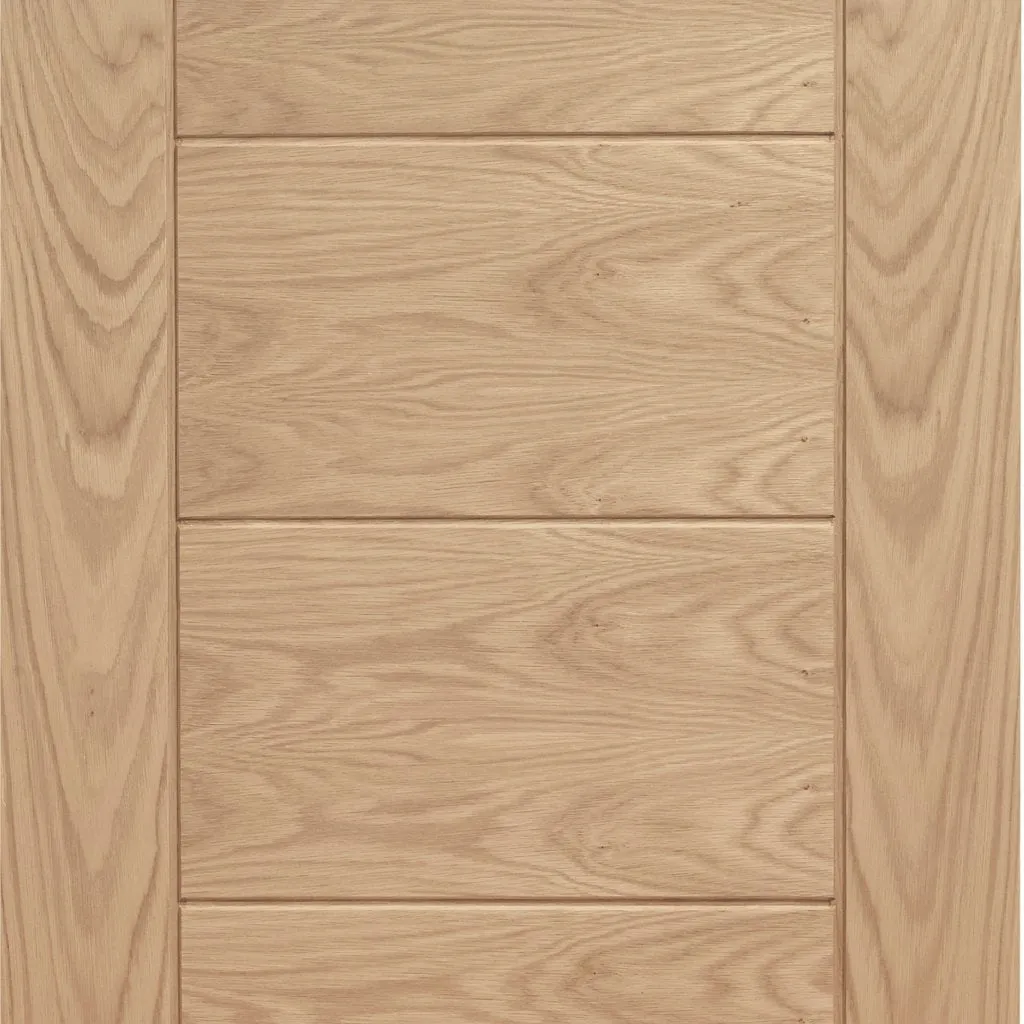 Bespoke Thrufold Palermo Flush Oak Folding 2 2 Door - Panel Effect