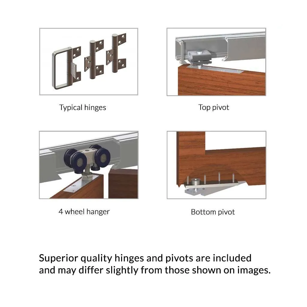 Bespoke Thrufold Pattern 10 1L Shaker Oak Glazed Folding 2 1 Door