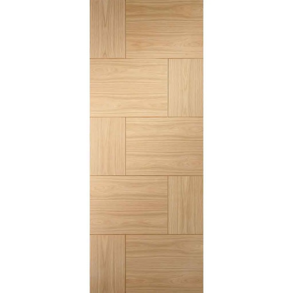 Bespoke Thruslide Surface Ravenna Oak Flush - Sliding Door and Track Kit - Prefinished