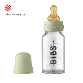 BIBS Baby Glass Bottle Complete Set Latex 110ml