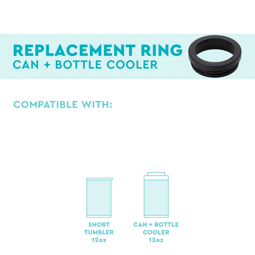 Black Replacement Ring 12oz Can   Bottle Cooler