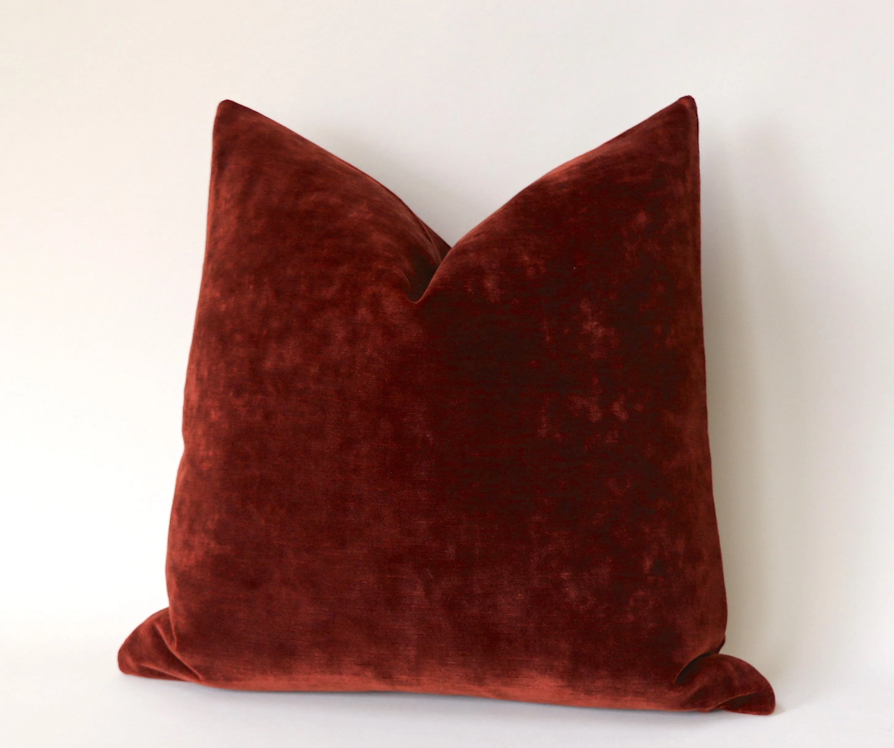 Brick Red Velvet Pillow Cover / Sienna Pillow Cover / Southwestern Pillow / Rust Red Pillow Cover