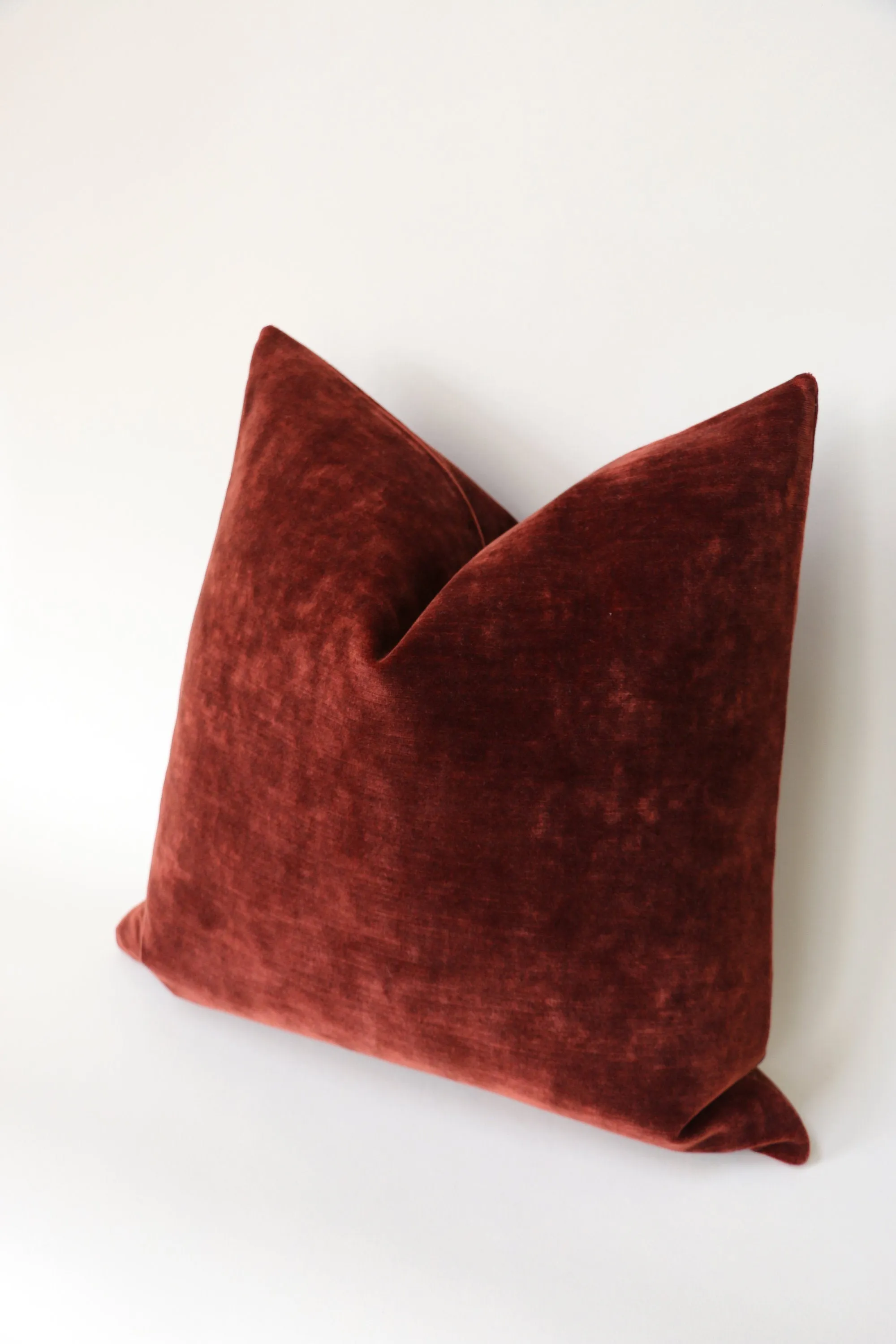 Brick Red Velvet Pillow Cover / Sienna Pillow Cover / Southwestern Pillow / Rust Red Pillow Cover