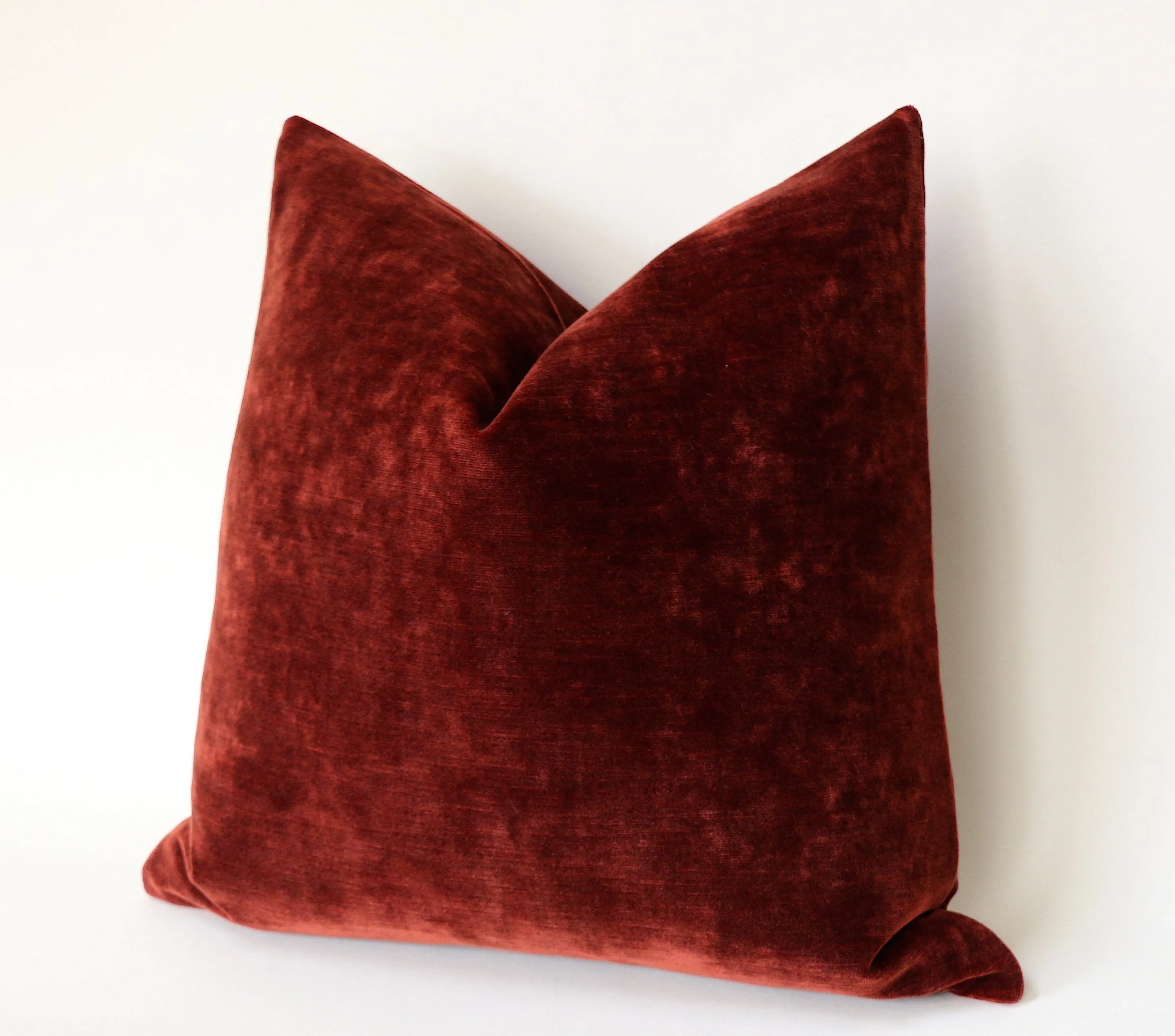 Brick Red Velvet Pillow Cover / Sienna Pillow Cover / Southwestern Pillow / Rust Red Pillow Cover