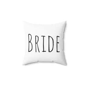 Bride Faux Suede Square Pillow