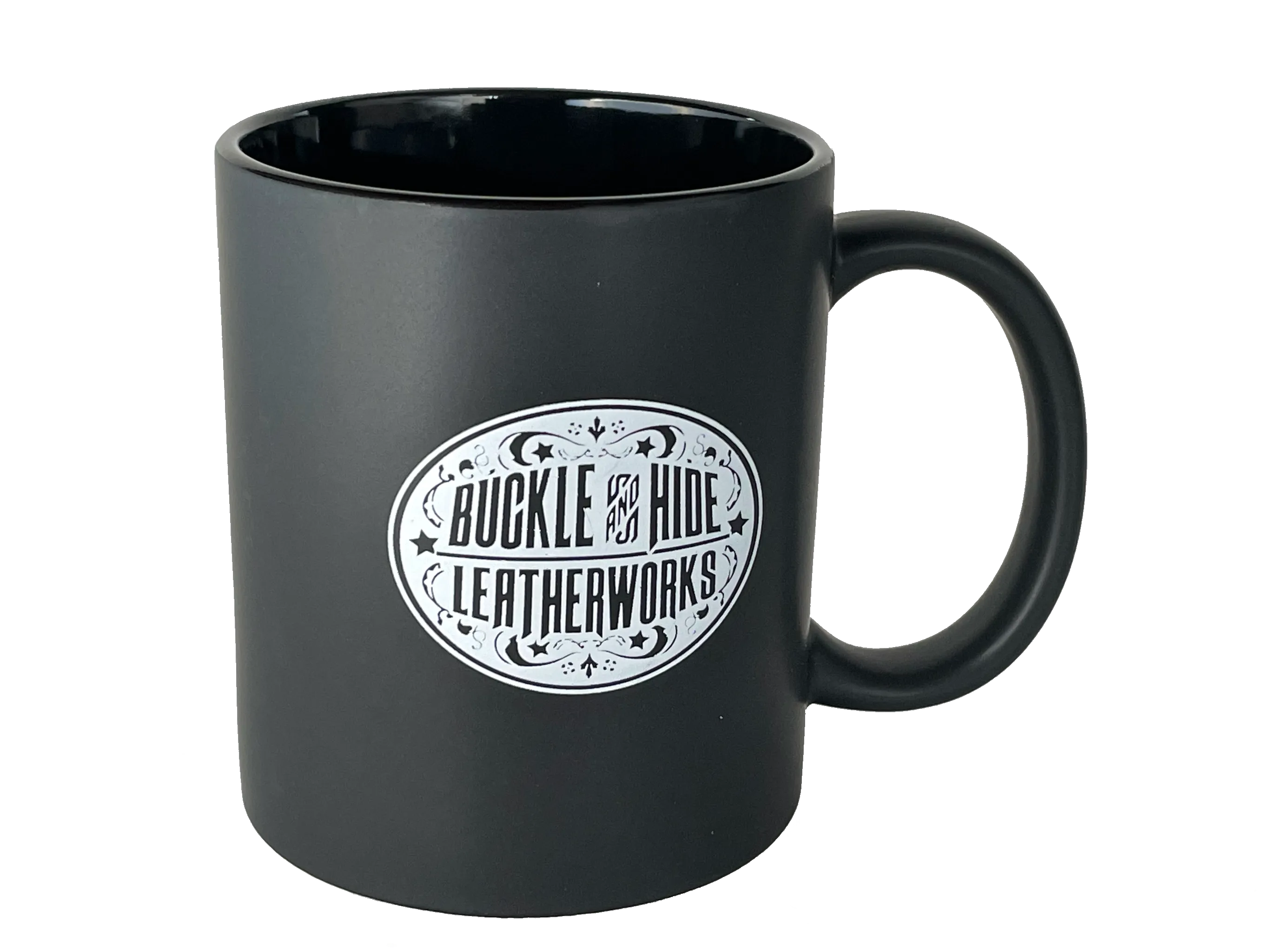 Buckle and Hide Matte Black Ceramic Coffee Mug