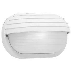 Bulkheads Oval Polycarbonate Single-Light Wall Lighting Fixture with Hood