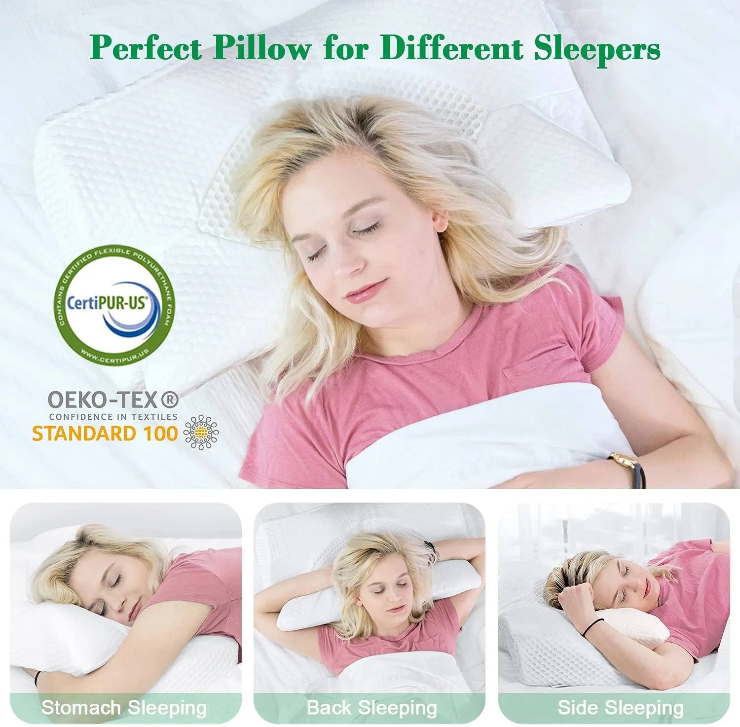 Butterfly Contour Memory Foam Pillow