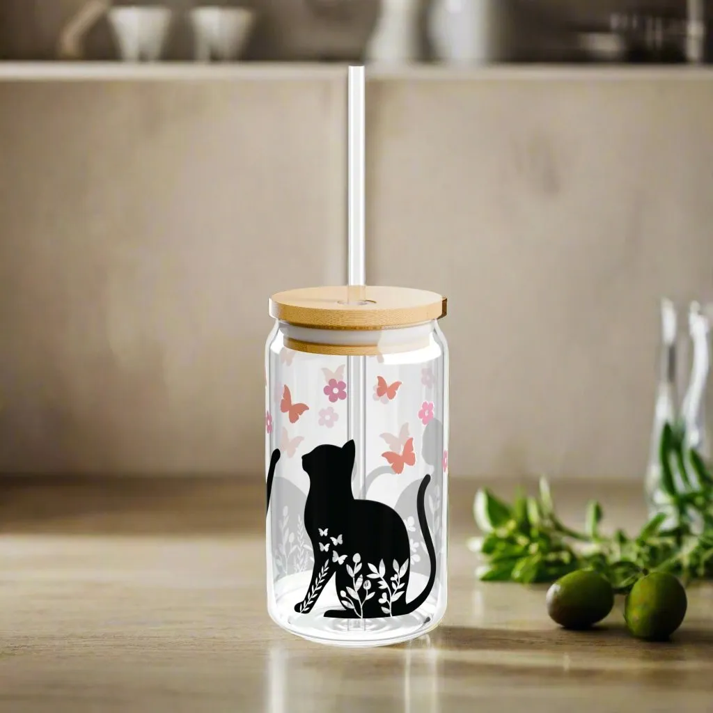 Cat Lover Sipper Glass