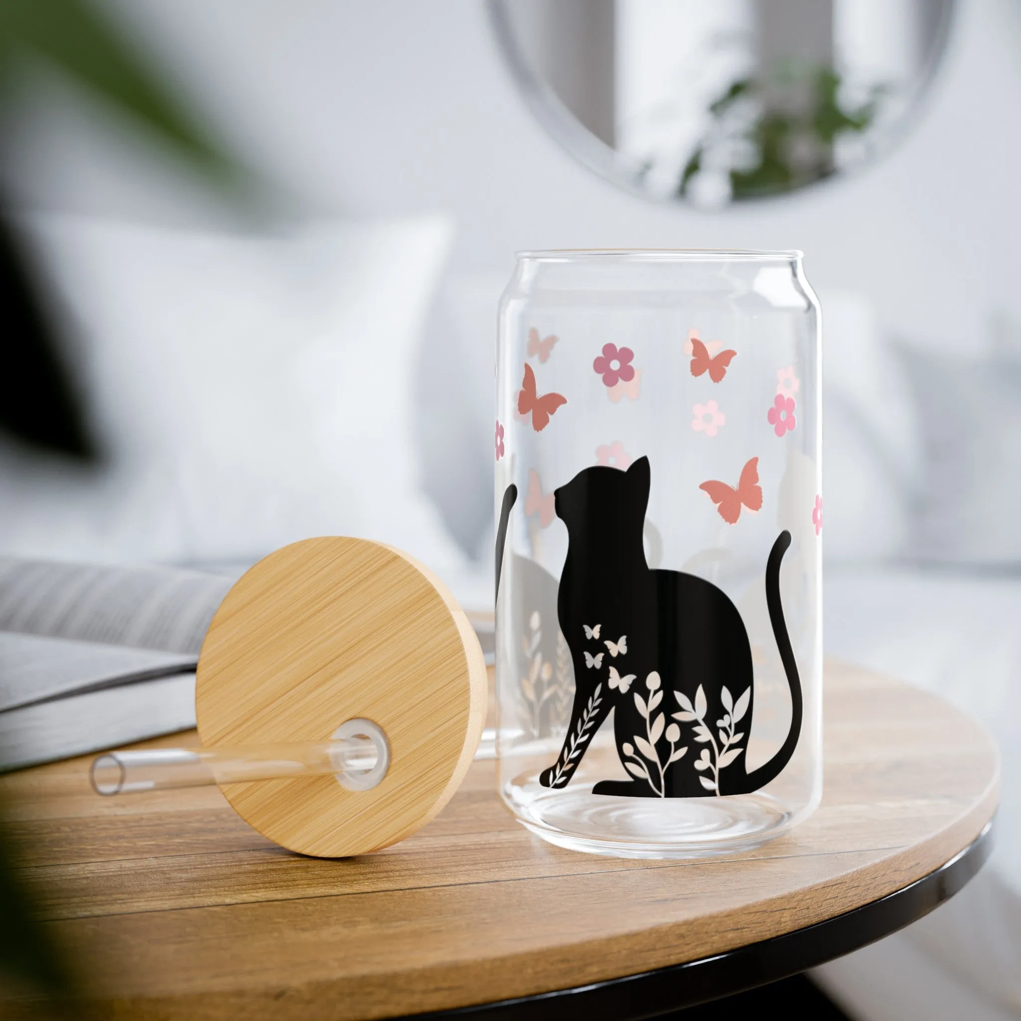 Cat Lover Sipper Glass