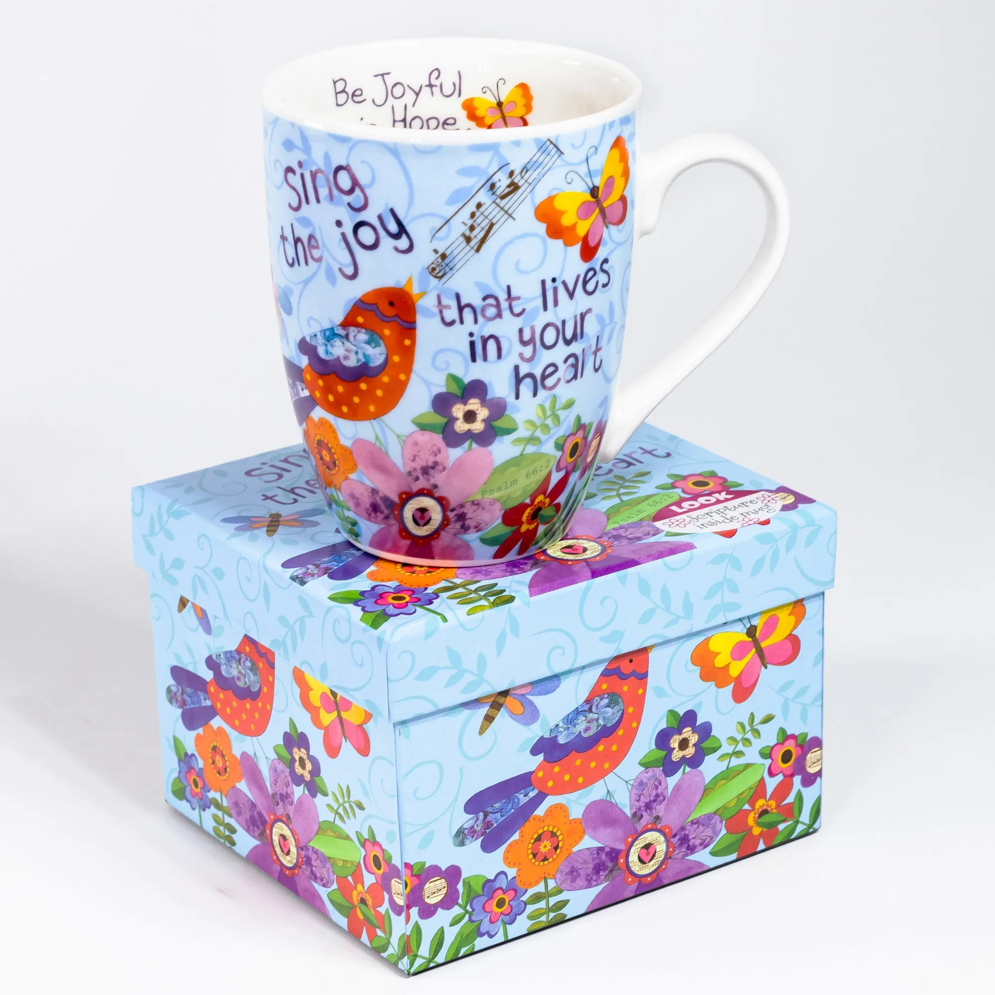 Ceramic Mug - Sing Joy Bird, Psalm 66: 2