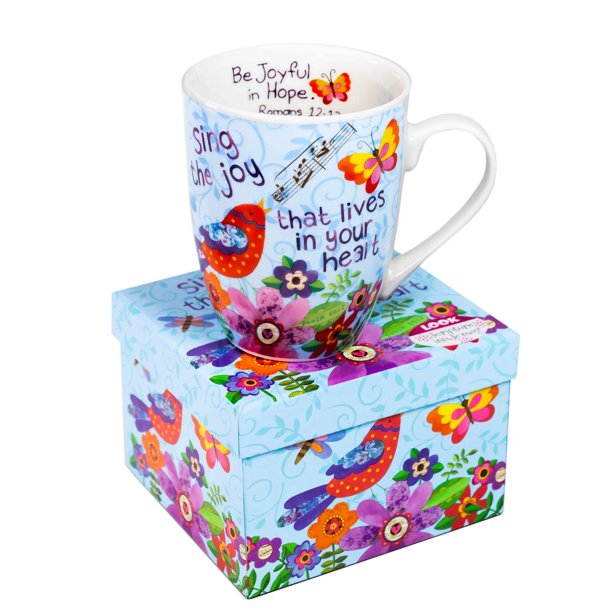 Ceramic Mug - Sing Joy Bird, Psalm 66: 2