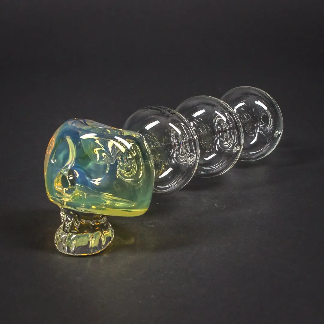 Chameleon Glass Bone head Typhoon Hand Pipe