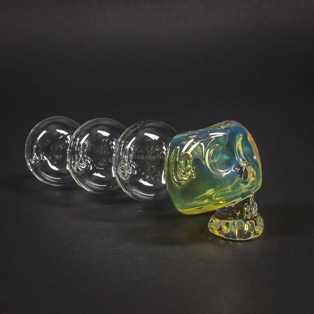 Chameleon Glass Bone head Typhoon Hand Pipe