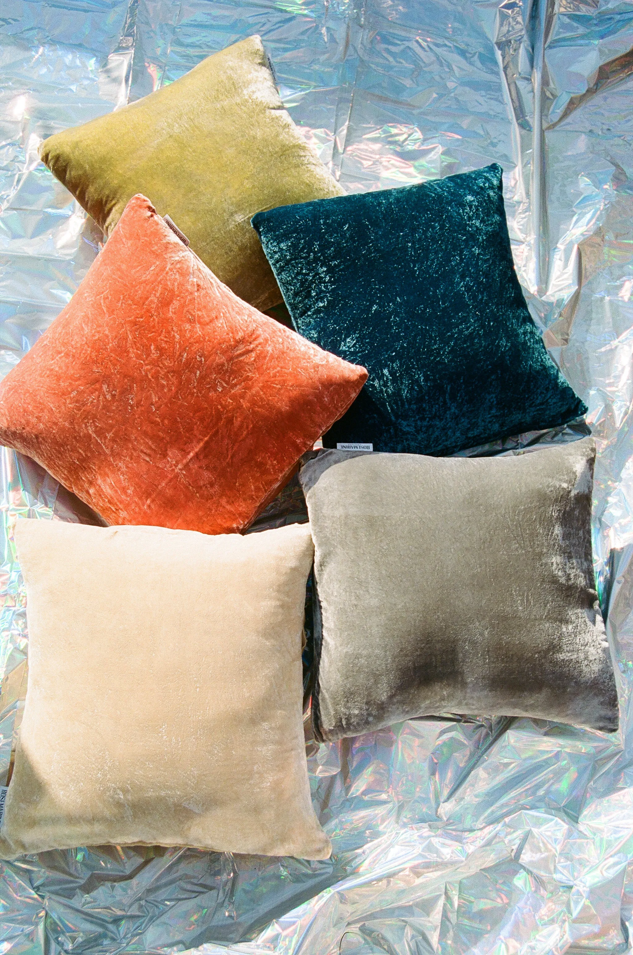 Charcoal Naturally Dyed Silk Velvet Pillow