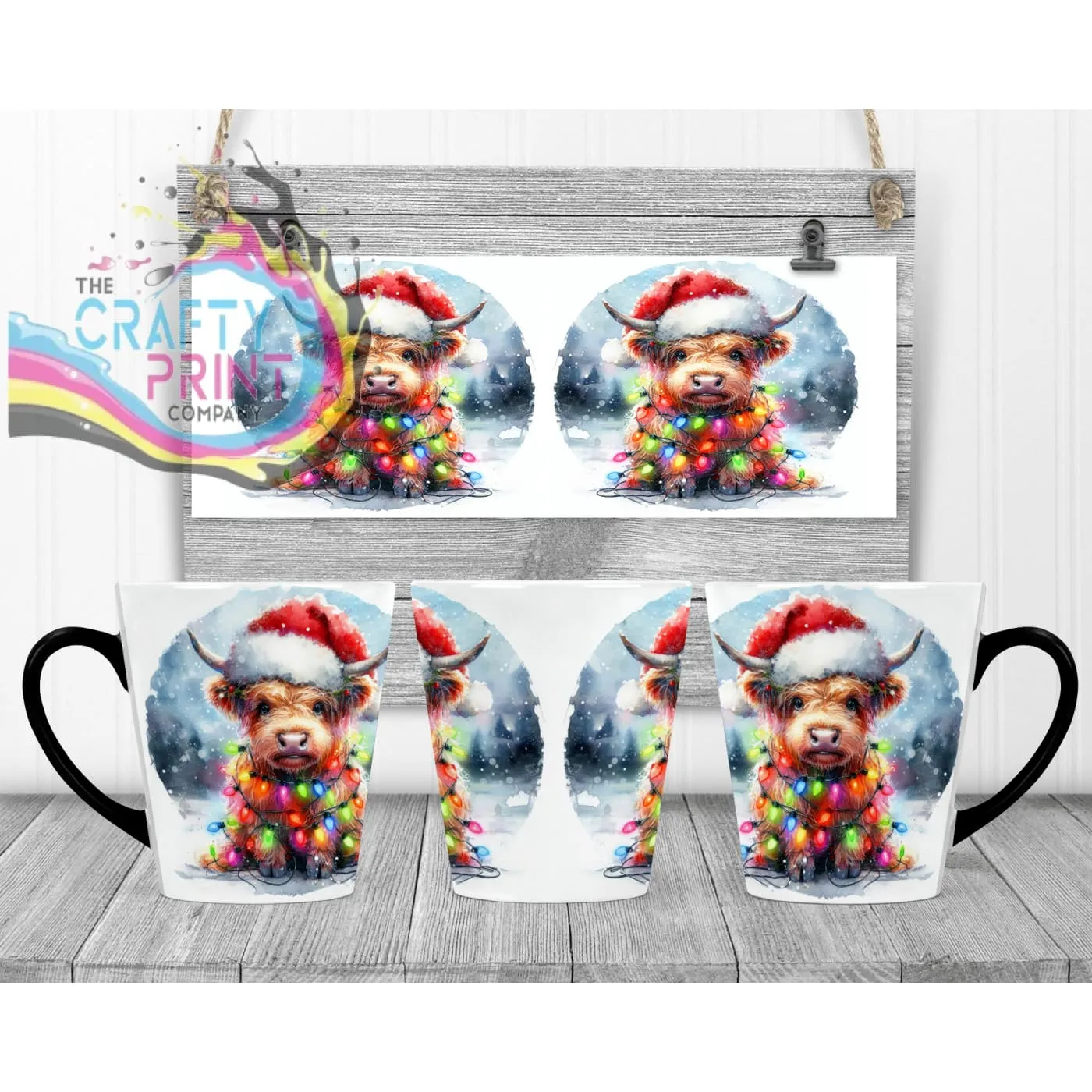 Christmas Highland Cow Mug