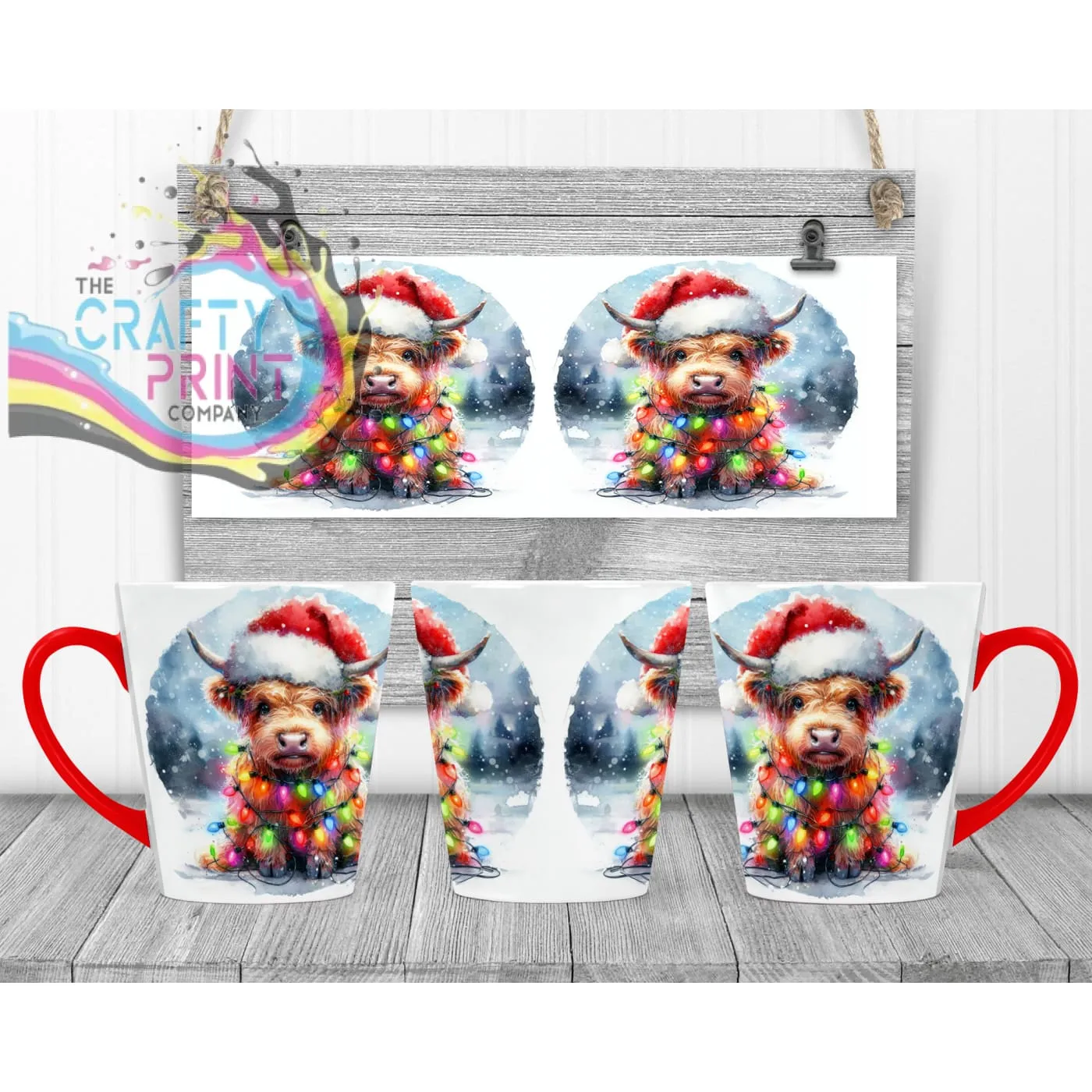 Christmas Highland Cow Mug