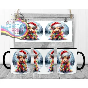 Christmas Highland Cow Mug