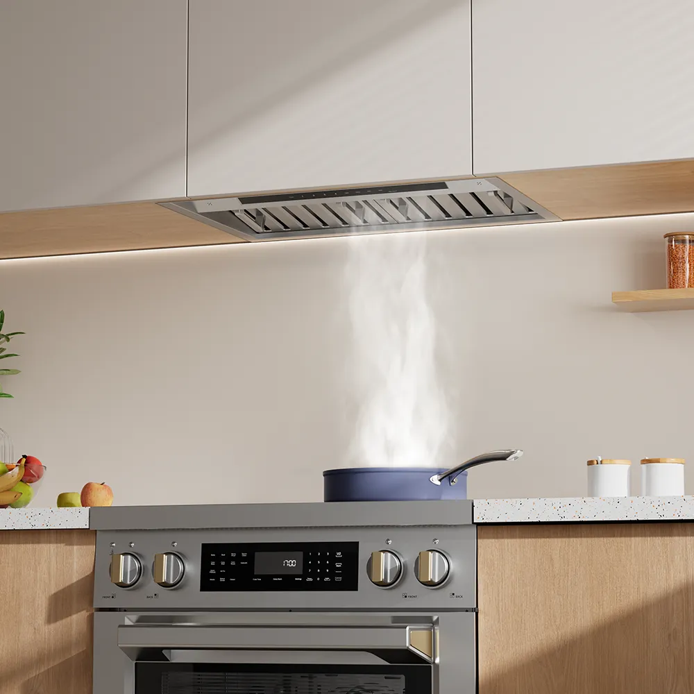 CIARRA Professional Series 28 inch Built-In Range Hood with 4-Speed Levels and Smart Control | CAS28927A-OW