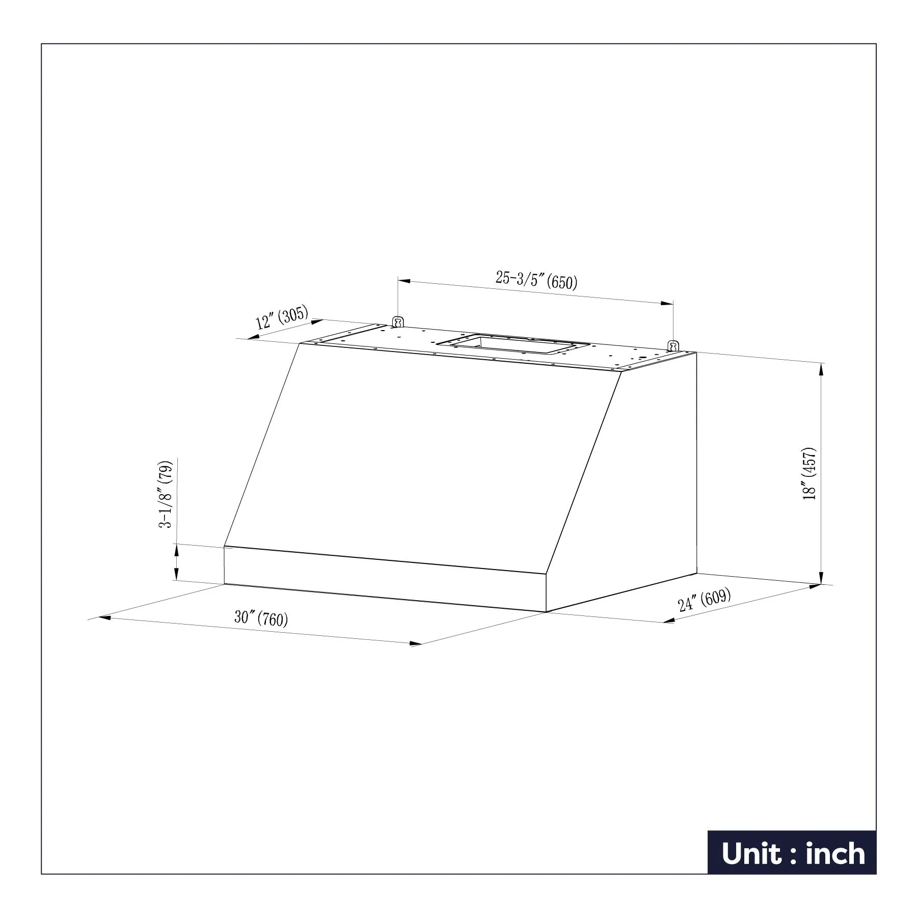 CIARRA Professional Series 30 inch Under Cabinet Range Hood with 4-Speed Levels and Smart Control | CAS30928A-OW