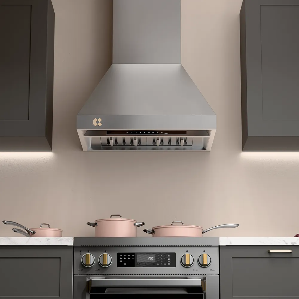 CIARRA Professional Series 30 inch Wall Mount Range Hood with 4-Speed Levels and Smart Control | CAS30313A-OW