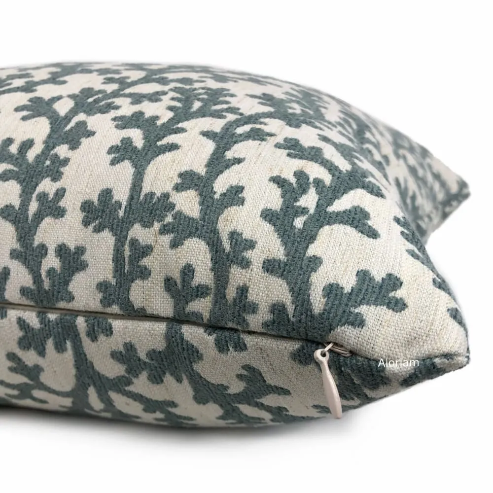 (CLEARANCE) Beatrix Sage Green Floral Vine Pillow Cover (Fabric by the Yard available)