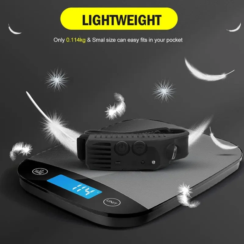 COB LED Induction Riding Headlamp 1200mAh USB Rechargeable Hunting Soft and not Strangling Flashlight Work Light 6 Modes Torch