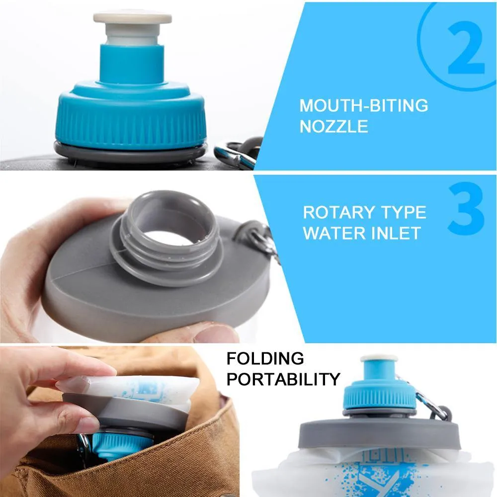 Collapsible Water Bottle Portable Silicone Reuseable Leak Proof