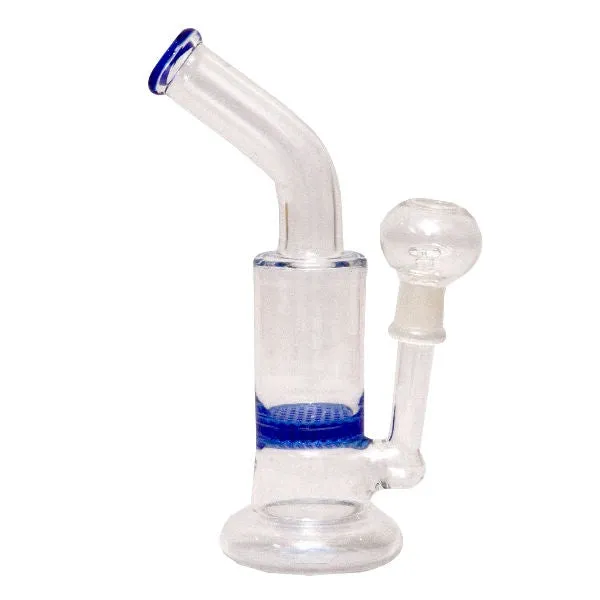 Cool Krew  Glass Dab Rig Oil Bubbler - 20cm With Honeycomb Filter