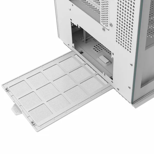 Cougar | FV270 | ARGB Mid Tower E-ATX Case with Tempered, Curved Glass - White